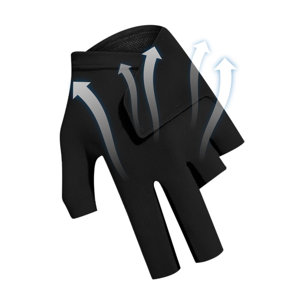 Nuyhadds Three-Finger Billiard Glove with Secure Grip