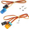KINGCOO 2-Piece RC LED Police Strobe Warning Lights, 5 Modes, Blue/Yellow, 9 x 15 mm view 1