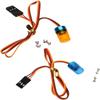 KINGCOO 2-Piece RC LED Police Strobe Warning Lights, 5 Modes, Blue/Yellow, 9 x 15 mm view 2