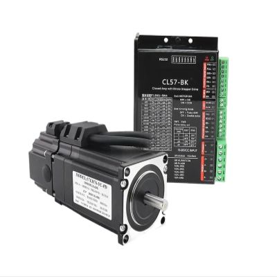 EAHWCXSD Servo Motor 57EH76-YC-PD + CL57-BK Driver Brake Closed-Loop NEMA 23 Stepper Motor, 4.0 A, 2.2 Nm, 83/100 mm (57EH100-YC-PD-CL57-K)