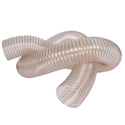 Clear Polyurethane Dust Collection Hose, 0.63 mm Wall Thickness (2 m, 375 mm ID)