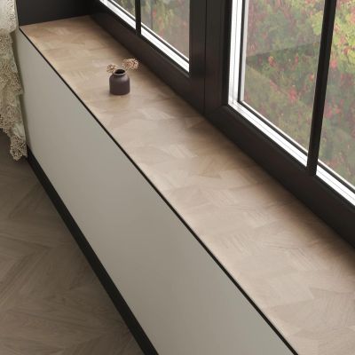 Innovz Window Sill Mat, Absorbent with Light Wood Grain, Non-Slip, Washable and Dustproof, 4.59 x 10 in (150 x 25 cm)