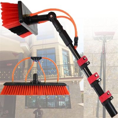LMMIAOZ Telescopic Cleaning Brush for Windows and Solar Panels, Water-Fed Extension Pole Cleaning Set, Ideal for Trucks and Hard-to-Reach Areas