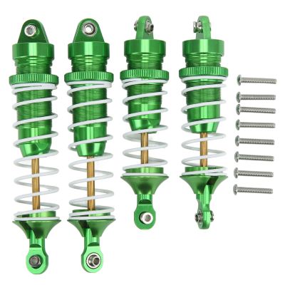 Front & Rear Aluminum RC Shock Absorbers for Traxxas 1/10 Vehicles, Green