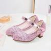 Girls' Princess Glitter Ballerina Shoes with Heels and Sequins view 2