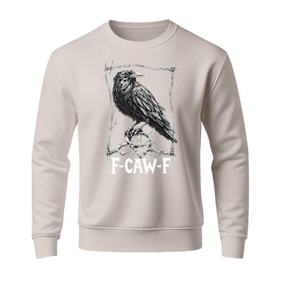 Men's Halloween Gothic Viking Raven Sweatshirt, Oversized Long Sleeve