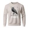 Men's Halloween Gothic Viking Raven Sweatshirt, Oversized Long Sleeve view 1