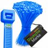 BeBo Neon Blue Cable Ties, 4.8 x 200 mm, 100-Pack, Fluorescent view 1