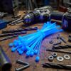 BeBo Neon Blue Cable Ties, 4.8 x 200 mm, 100-Pack, Fluorescent view 2
