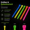BeBo Neon Blue Cable Ties, 4.8 x 200 mm, 100-Pack, Fluorescent view 4