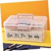 Pink Multifunctional PP Storage Box with Two-Tier Design view 4