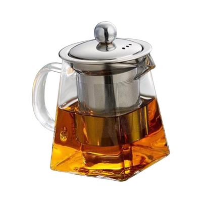 TOYANDONA Glass Teapot with Strainer, Transparent Tea Infuser