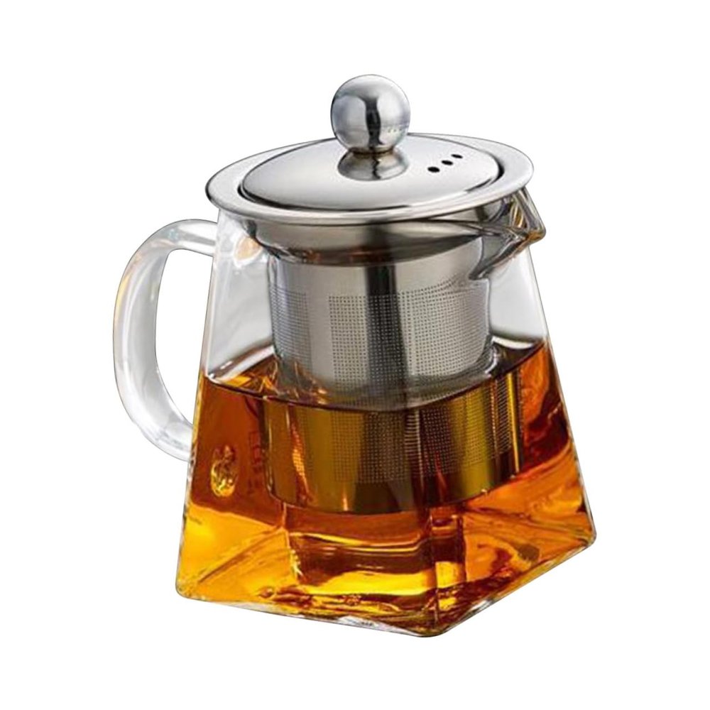 TOYANDONA Glass Teapot with Strainer, Transparent Tea Infuser