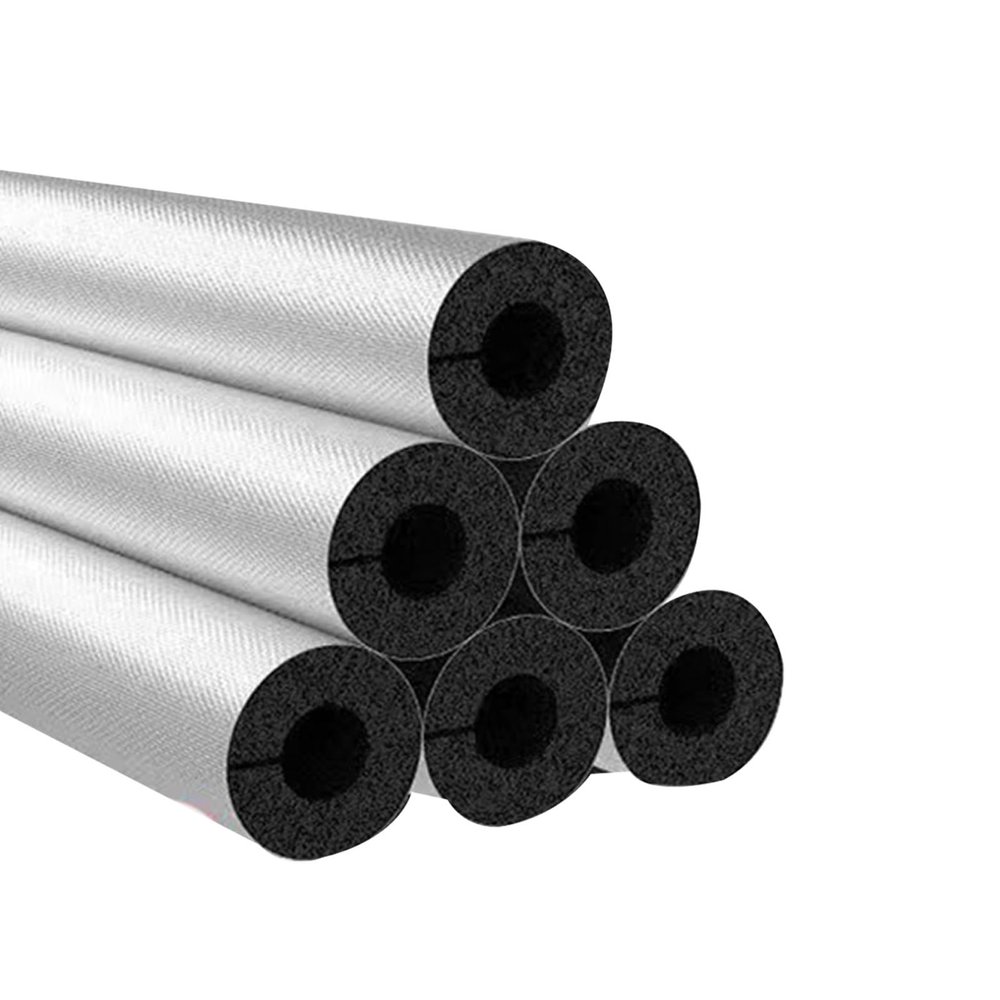 Self-Adhesive Aluminum Foil Foam Pipe Insulation, ID 48 mm × 50 mm × 100 cm