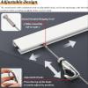 Dailify Picture Rail Hanging System, White Metal Rail with 2 Cables and 4 Hooks, 75 in/190 cm Track view 3