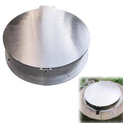 Round Stainless Steel Manhole Cover with Lock, 30 cm