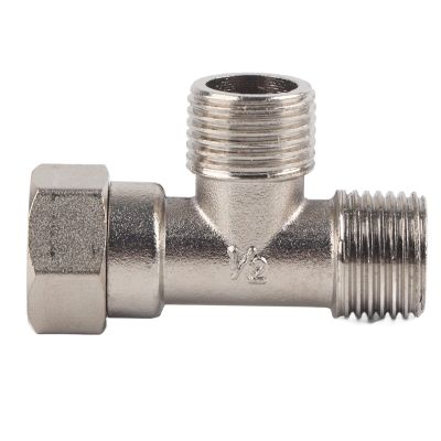 WAHEWUD G1/2 Male/Female Thread T-Fitting Stainless Steel Water Pipe T-Adapter