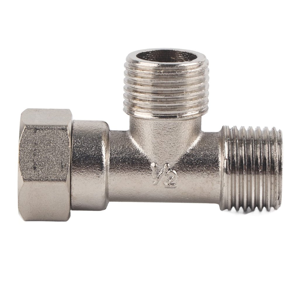WAHEWUD G1/2 Male/Female Thread T-Fitting Stainless Steel Water Pipe T-Adapter