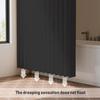 Single Tree Forest Foldable Linen Shower Curtain, Magnetic, with Hooks, Black, W180 × H180 cm view 4