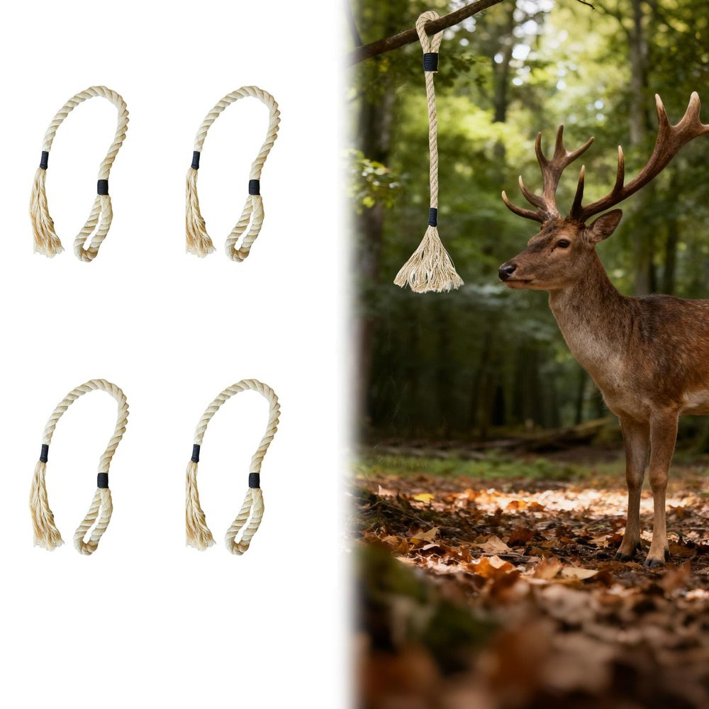 4-Pack 80 cm Jute Scent Ropes for Deer Hunting