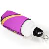Beer Can Cooler Sleeve, Purple with Gold Diagonal Stripes view 2