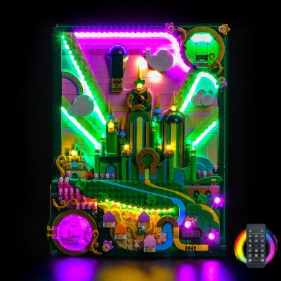 Remote-Controlled Light Kit for LEGO Emerald City Wall Art 75685 (Model Not Included)
