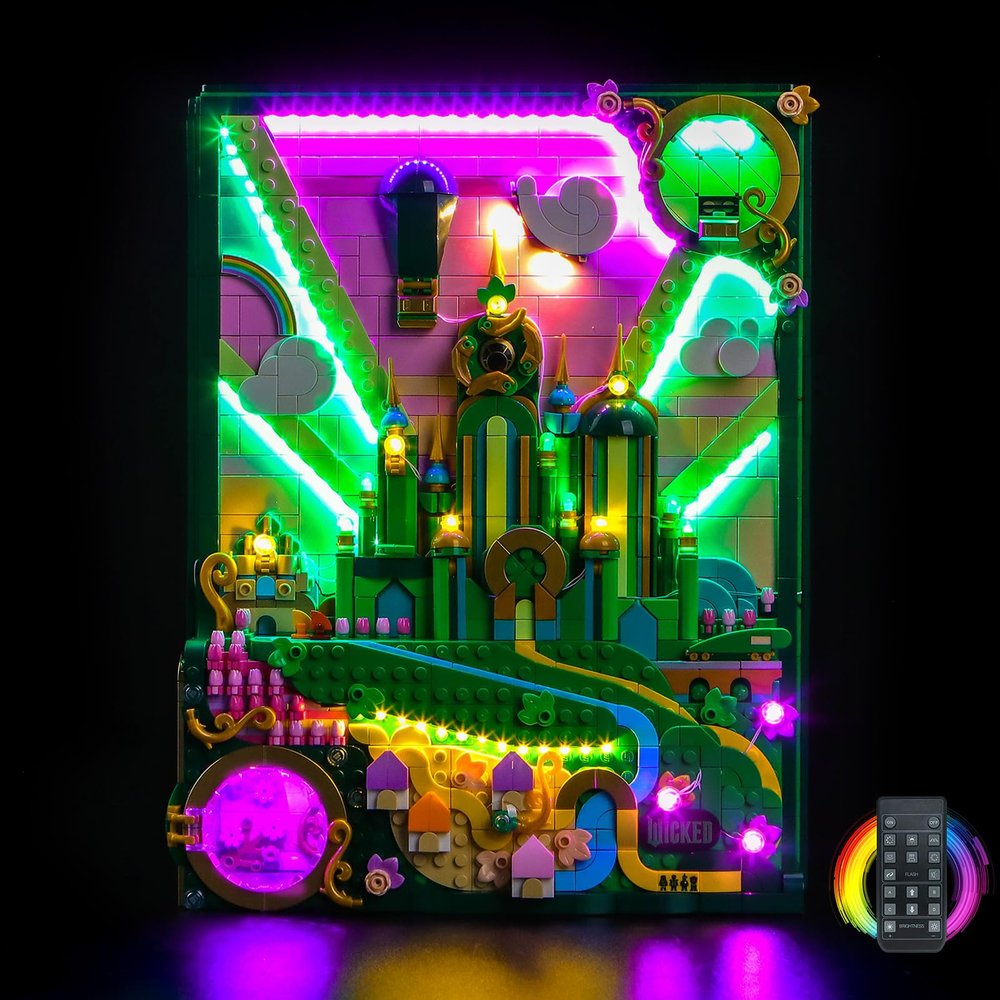 Remote-Controlled Light Kit for LEGO Emerald City Wall Art 75685 (Model Not Included)