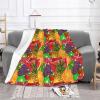 Langhbozdp Flannel Blanket with Fresh Fruit and Pineapple Print view 2