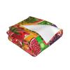 Langhbozdp Flannel Blanket with Fresh Fruit and Pineapple Print view 3