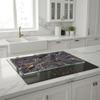 SFArt Glass Stove Cover, 2-Piece, 40x52 + 45x52 cm, Tempered Glass Cutting Board & Cooktop Cover, Hygienic & Non-Slip, Argentum view 4