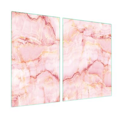 SFArt 2-Piece Glass Stove Cover, 40x52 + 60x52 cm, Tempered Glass Cutting Board & Cooktop Cover, Rosalia