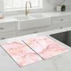 SFArt 2-Piece Glass Stove Cover, 40x52 + 60x52 cm, Tempered Glass Cutting Board & Cooktop Cover, Rosalia view 3