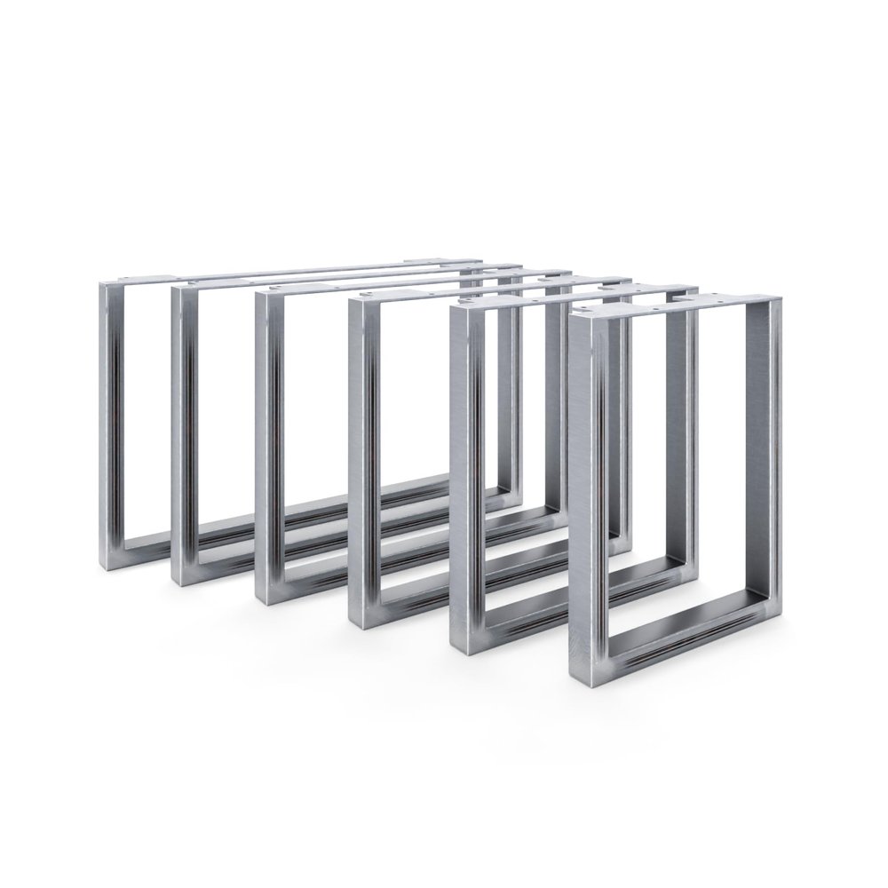 HEVVA GRAZ 2-Piece Furniture Sled Legs, 30 cm High, 20 cm Deep, Clear-Coated