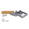 HEVVA GRAZ 2-Piece Furniture Sled Legs, 30 cm High, 20 cm Deep, Clear-Coated view 2