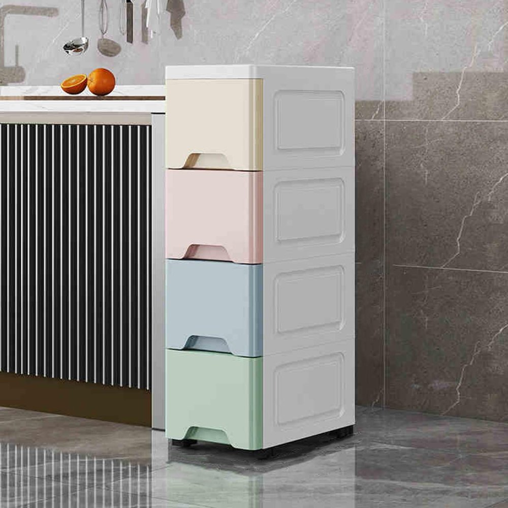 Space-Saving Mobiletto Bathroom Storage Cabinet, Moisture-Resistant, Narrow and Waterproof