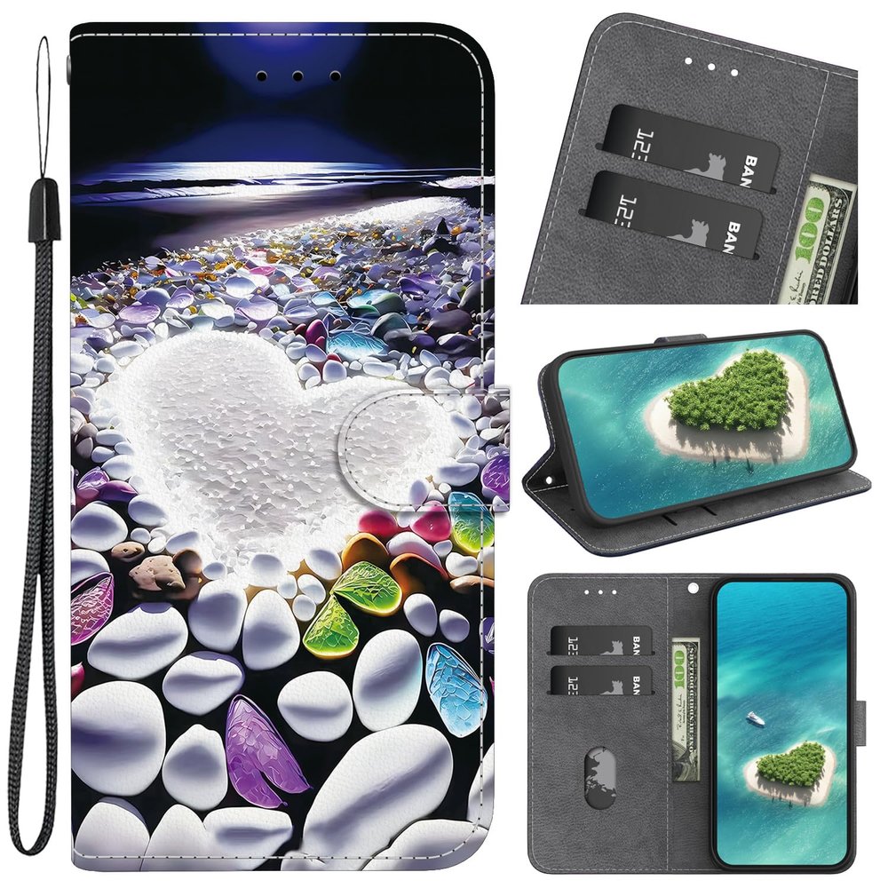 Flip Case for Google Pixel 5a with Magnetic Closure, Card Slots, and Stand Function