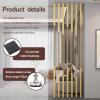 Modern Privacy Screen Room Divider, 5-Piece Gold Metal Poles, Adjustable to 106 in view 3