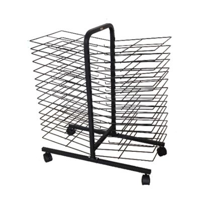 DFGHNBVC Art Drying Rack with 30 Removable Shelves and Wheels