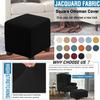 QOEUIUJ Stretch Square Ottoman Cover, 35x35 to 80x80 cm, Wine Red, 38"/95 cm view 4