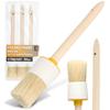 3-Pack Instalguru 50 mm Round Paint Brushes with Wooden Handles view 1