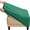 QOEUIUJ Stretch Square Ottoman Cover, Jacquard, 60x60, 40x40, 45x45, 50x50, 55x55, 80x80, or 35x35 in (Grass Green, 20 in/50 cm) view 1