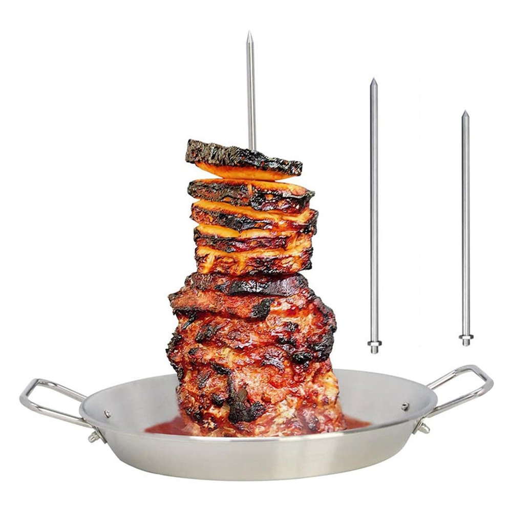 Stainless Steel Vertical Skewer Stand for BBQ El Pastor Rotisserie
