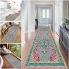 Non-Slip Hallway Runner Rug, 100 x 450 cm, Washable, Low-Pile Polyester view 1