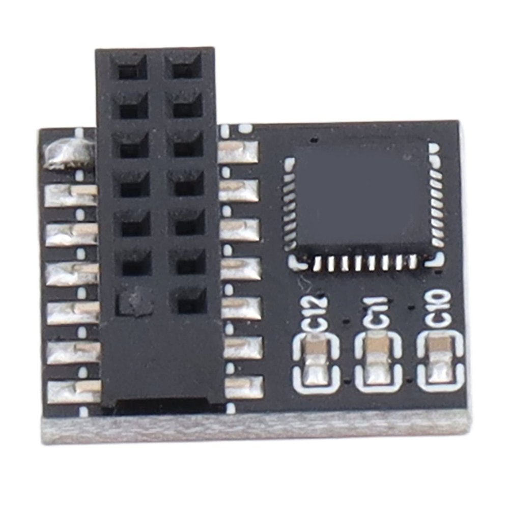 TPM 2.0 Module, Encryption Security, SPI, Enhanced Cryptographic Processor for - Motherboards, Black PCB, 16 x 15 mm