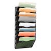 Mind Reader 8-Pocket Wall File Organizer, Black Metal Mesh view 1