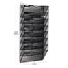 Mind Reader 8-Pocket Wall File Organizer, Black Metal Mesh view 3