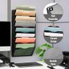 Mind Reader 8-Pocket Wall File Organizer, Black Metal Mesh view 4