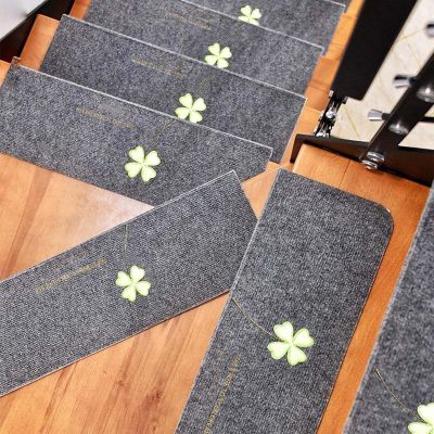 20 x 76 cm Stair Mats for Wooden Steps, Non-Slip Carpet Treads (15-Pack), Reusable, 008, 5 pcs (55 x 22)