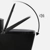 Universal Black D-Shaped Toilet Seat with Soft-Close and Quick-Release Function view 2