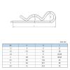 Cotter Pins and R-Clips, 10,100 Pieces, M1/M4/M5/M6/M7 Spring R-Type Retaining Clips, Shaft, R-Shaped (M3 × 60, 50 pcs) view 2